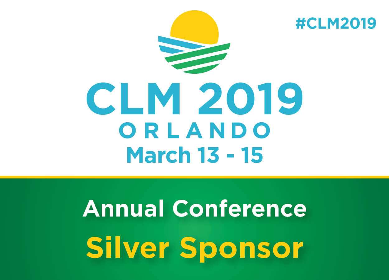CLM 2019 Orlando Logo March 13 - 15 Annual Conference Silver Sponsor Graphic